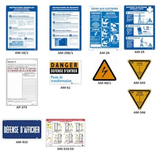 Catu Electrical Area Signage Kit (French) - AM-801/1 product image