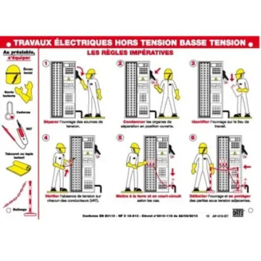 Catu Electrical Hazard Warning Sign (French) - AP-510-BT product image