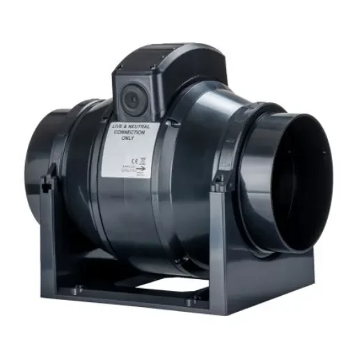 RS PRO Round In Line Extractor Fan, 31dB, Double Insulated with Motor Fitted and Timer, Duct Size 150mm - 2192987 product image