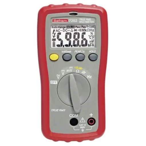Sefram 7202 Handheld Digital Multimeter, True RMS, 600V ac Max - SEFRAM7202 product image