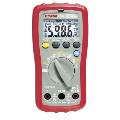Sefram 7204 Handheld Digital Multimeter, True RMS, 10A ac Max, 10A dc Max, 600V ac Max - SEFRAM7204 product image