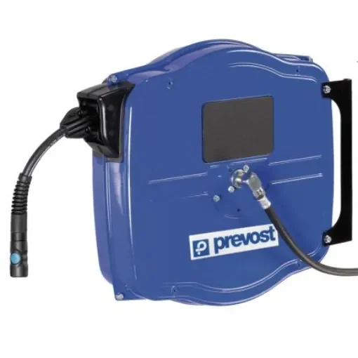 PREVOST Wall Mounted 20m Air Hose Reel, 8mm Inner Diameter, 14mm Outer Diameter, 250L/min Flow Rate - DGF 0820IS product image