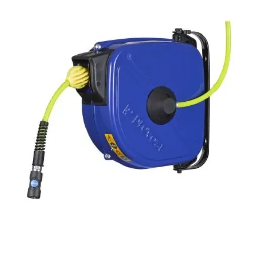 PREVOST Wall Mounted 10m Air Hose Reel, 10mm Inner Diameter, 14mm Outer Diameter, 833L/min Flow Rate - DRFB 1010IS product image