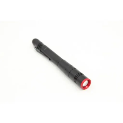 RS PRO LED Pen Torch Black, Red - Rechargeable 400 lm, 155 mm - 2198138 product image