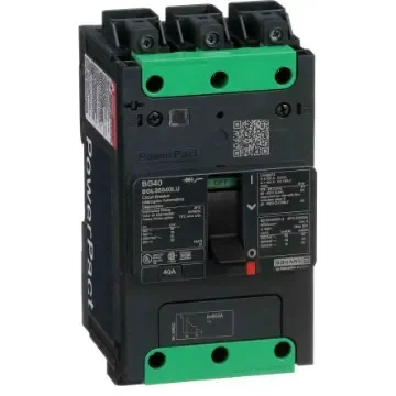 Schneider Electric, PowerPact MCCB 3P 40A, Breaking Capacity 18 kA, Fixed Mount - BGL36040LU product image
