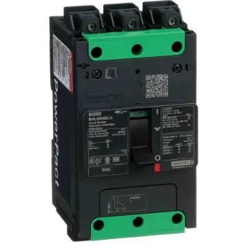 Schneider Electric, PowerPact MCCB 3P 60A, Breaking Capacity 18 kA, Fixed Mount - BGL36060LU product image