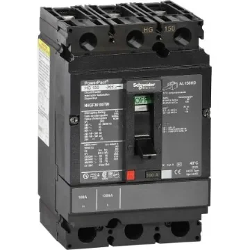 Schneider Electric, PowerPact MCCB 3P 100A, Breaking Capacity 100 kA, Fixed Mount - NHJF36100TW product image