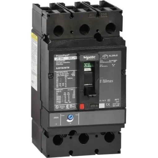 Schneider Electric, PowerPact MCCB 3P 200A, Breaking Capacity 100 kA, Fixed Mount - NJJF36200TW product image