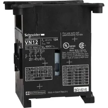 Schneider Electric 3 Pole Isolator Switch - 8.1A Maximum Current - VN12 product image