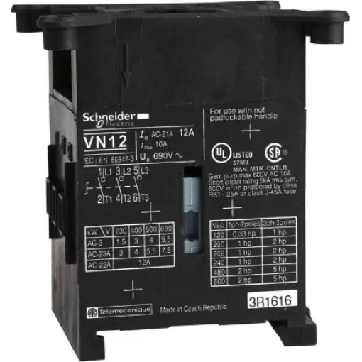 Schneider Electric 3 Pole Isolator Switch - 8.1A Maximum Current - VN12 product image