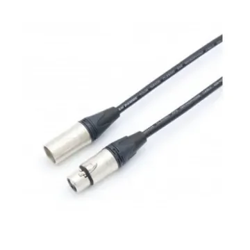 Van Damme Male 3 Pin XLR to Female 3 Pin XLR  Cable, Black, 3m - 101065001 product image
