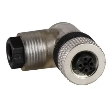 Telemecanique Sensors Circular Connector, 4 Contacts, Cable Mount, M12 Connector, Socket, Female, IP67, XZCC Series - XZCC12FCP42B product image