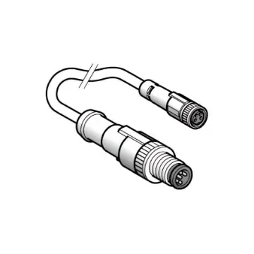 Telemecanique Sensors Straight Male 3 way M12 to Straight Female 3 way M8 Sensor Actuator Cable, 1m - XZCR1509040H1 product image