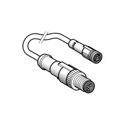 Telemecanique Sensors Straight Male 3 way M12 to Straight Female 3 way M8 Sensor Actuator Cable, 2m - XZCR1509040H2 product image