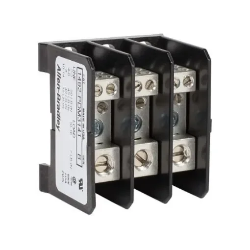 Allen Bradley Distribution Block, 4 Way, 115A, 600 V, Black - 1492-PDM3141 product image