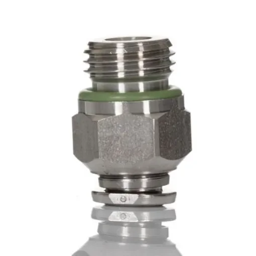 Norgren Pneufit S Series Straight Threaded Adaptor, G 1/4 Male to Push In 6 mm, Threaded-to-Tube Connection Style - S02250628 product image
