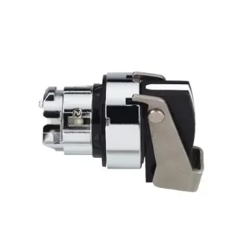 Schneider Electric ZB4 Series 2 Position Selector Switch Head, 22mm Cutout, Black Handle - ZB4BJ294 product image