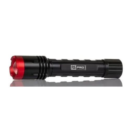 RS PRO LED Torch Black, Red , 147 mm - 2206819 product image