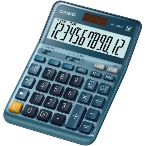 Casio DF-120EM Battery & Solar Powered Desktop Calculator - DF-120EM-W-EP product image