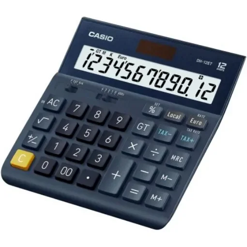 Casio DH-12ET Battery & Solar Powered Desktop Calculator - DH-12ET-WK-UP product image