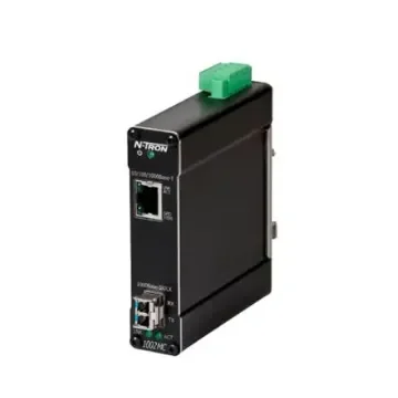 Red Lion RJ45 Media Converter, Multi Mode, 10/100 Mbps, 1000 Mbps, Half/Full Duplex 550m - 1002MC-SX product image