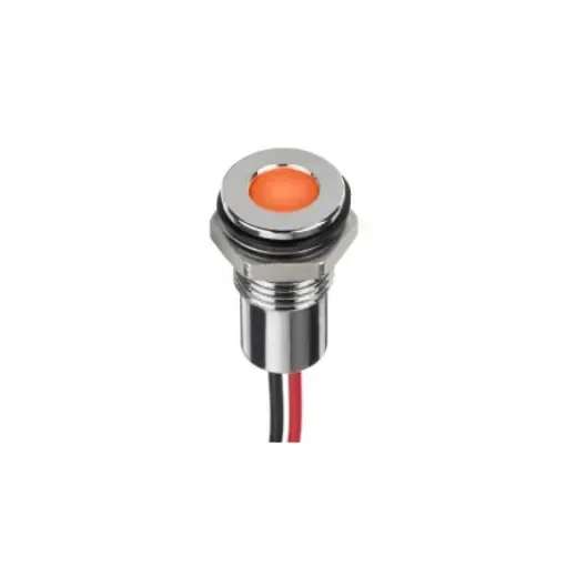 RS PRO Orange Panel Mount Indicator, 6V dc, 8mm Mounting Hole Size, Lead Wires Termination, IP67 - 2208937 product image