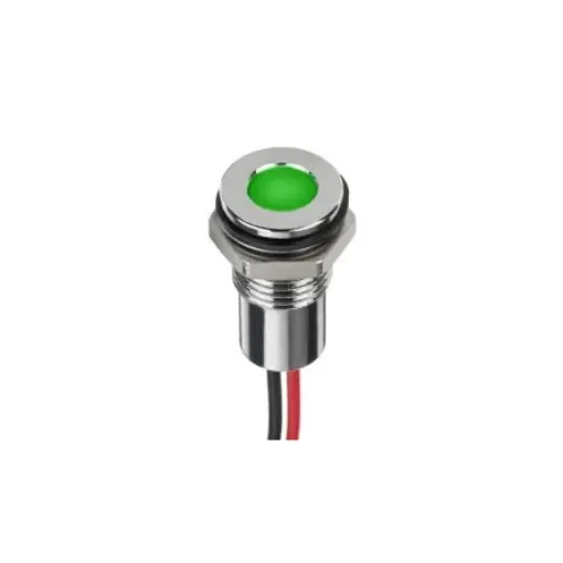 RS PRO Green, Red Panel Mount Indicator, 12V dc, 8mm Mounting Hole Size, Lead Wires Termination, IP67 - 2208958 product image