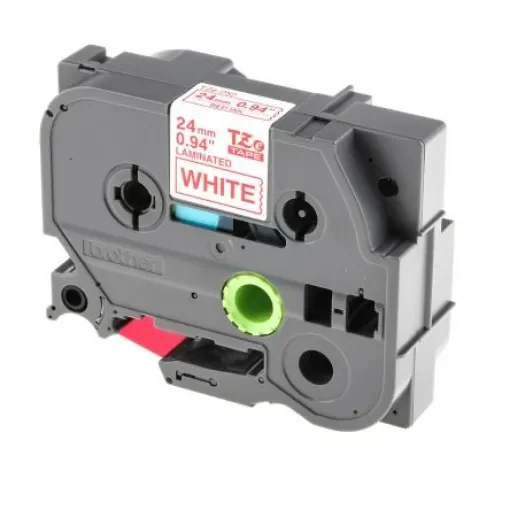 Brother Red on White Label Printer Tape, 8 m Length, 24 mm Width - TZe-252 product image