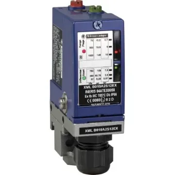 Telemecanique Sensors Pressure Switch, 0.7bar Min, 10bar Max, 1 C/O Output, Differential Reading - XMLB010A2S12EX product image
