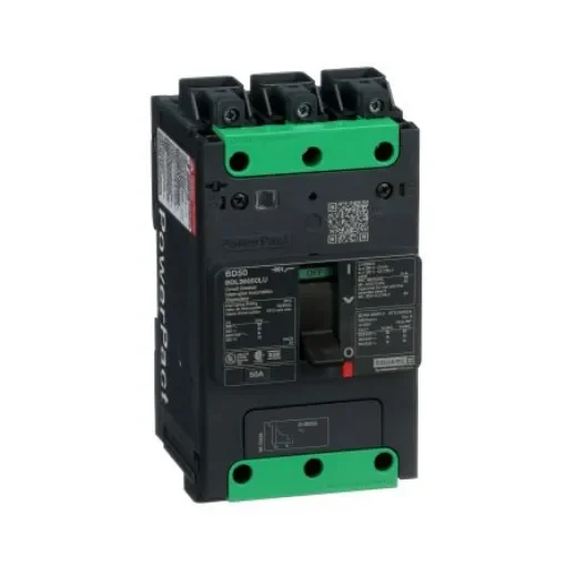 Schneider Electric, PowerPact MCCB Molded Case Circuit Breaker 3P 50A - BDL36050LU product image