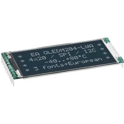 Display Visions 2in White OLED Display 4 x 20pixels I2C, SPI Interface - EA OLEDM204-LWA product image