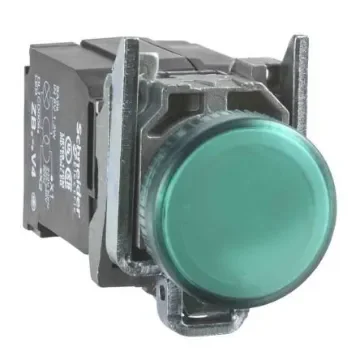 Schneider Electric, Harmony XB4 Green Universal LED Pilot Light Complete, 22mm Cutout, Round, 400V - XB4BV5B3 product image