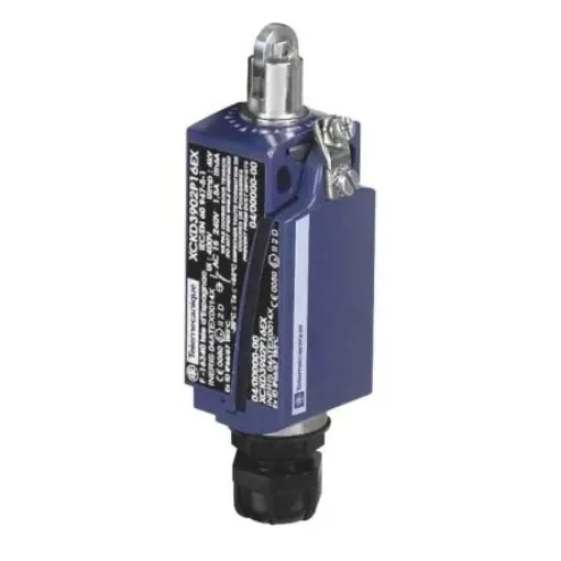 Telemecanique Sensors Roller Plunger Limit Switch, 2NC/1NO, IP66, IP67, 3P, Zamak Zinc Alloy Housing, 400V ac Max, 6A - XCKD3902P16EX product image