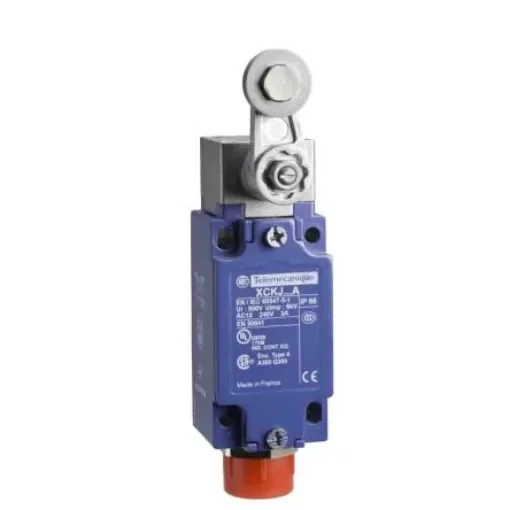 Telemecanique Sensors Roller Lever Limit Switch, 1NC/1NO, IP66, DP, Metal Housing, 300V ac Max, 6A Max - XCKJ10513A product image