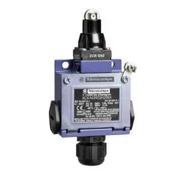 Telemecanique Sensors Roller Plunger Limit Switch, 2NC/1NO, IP66, 3P, Metal Housing, 400V ac Max, 6A Max - XCKM3902H29EX product image