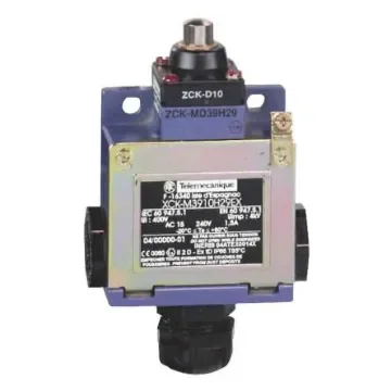 Telemecanique Sensors Plunger Limit Switch, 2NC/1NO, IP66, 3P, Metal Housing, 400V ac Max, 6A Max - XCKM3910H29EX product image