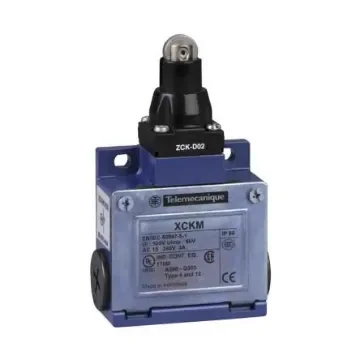 Telemecanique Sensors Roller Plunger Limit Switch, 1NC/1NO, IP66, DP, Zamak Zinc Alloy Housing, 500V ac Max, 10A Max - XCKM502H29 product image