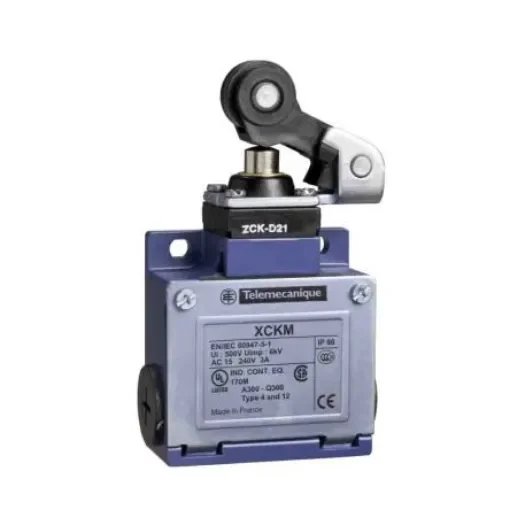 Telemecanique Sensors Plunger Roller Lever Limit Switch, 1NC/1NO, IP66, DP, Metal Housing, 500V ac Max, 10A Max - XCKM521H29 product image