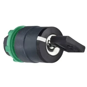Schneider Electric ZB5 2-position Key Switch Head, Spring Return, 22mm Cutout - ZB5AG612 product image