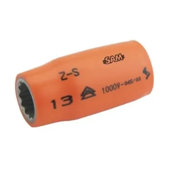 SAM 1/2 in Drive 9mm Insulated Standard Socket, 12 point, VDE/1000V, 52 mm Overall Length - ZS-9 product image