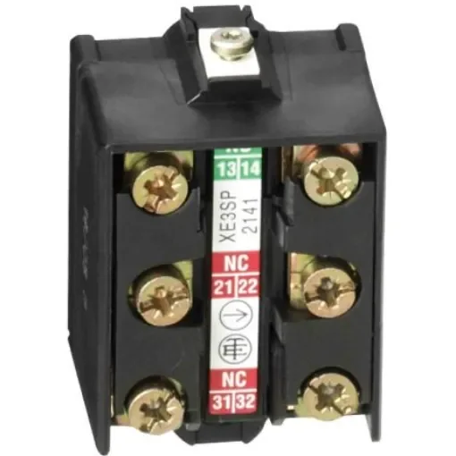 Telemecanique Sensors Limit Switch Contact Block, OsiSense XC, 1NO, 2NC - XE3SP2141 product image