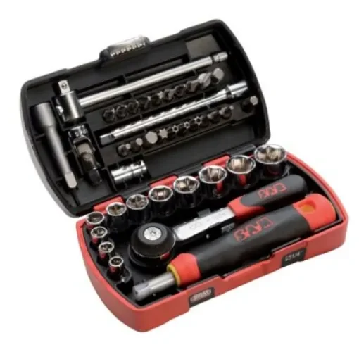 SAM 39-Piece Metric 1/4 in Standard Socket/Bit Set with Ratchet, 6 point; Hex Bit; Phillips Bit; Pozidriv Bit; Slotted - 73-R39 product image