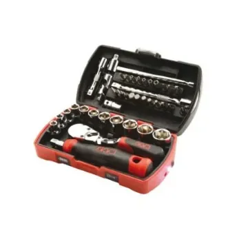 SAM 39-Piece Metric 1/4 in Standard Socket/Bit Set with Ratchet, 6 point; Hex Bit; Phillips Bit; Pozidriv Bit; Slotted - 73-RC39 product image