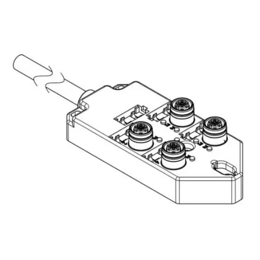 Brad from Molex 120119 Series Sensor Box, 15m cable, 5 way, 4 port - 1202510051 product image