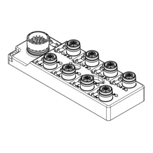 Brad from Molex 120119 Series Sensor Box, M12, 5 way, 8 port - 1202510065 product image