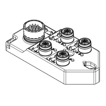 Brad from Molex 120119 Series Sensor Box, M12, 5 way, 4 port - 1202510071 product image