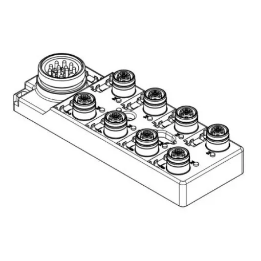 Brad from Molex 120119 Series Sensor Box, M12, 4 way, 8 port - 1202510073 product image