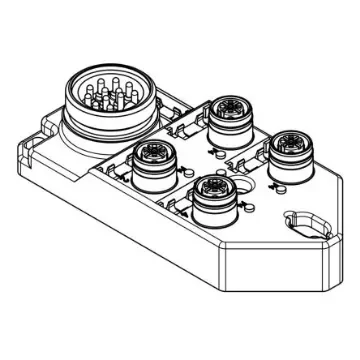 Brad from Molex 120251 Series Sensor Box, M12, 4 way, 4 port - 1202510079 product image