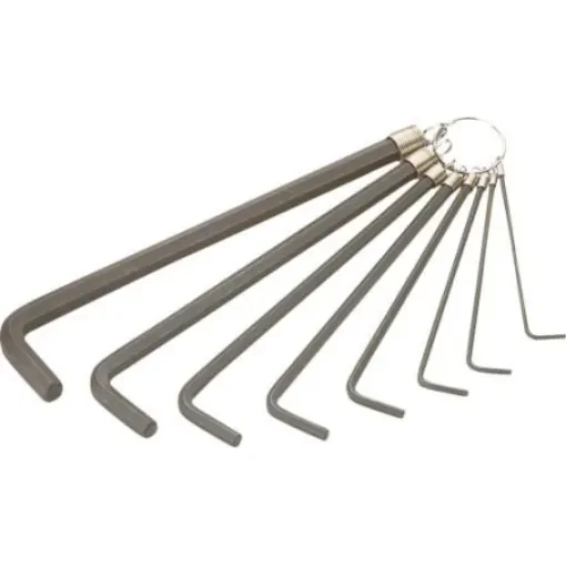 SAM 8 piece L Shape Metric Hex Key Set, 2.5 mm, 2 mm, 3 mm, 4 mm, 5 mm, 6 mm, 8 mm, 10 mm - 63-AN8 product image