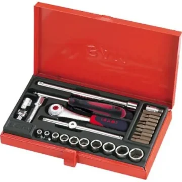 SAM 26-Piece Metric 1/4 in Standard Socket/Bit Set with Ratchet, 6 point; Hex Bit; Phillips Bit; Slotted Bit - 73-R26A product image